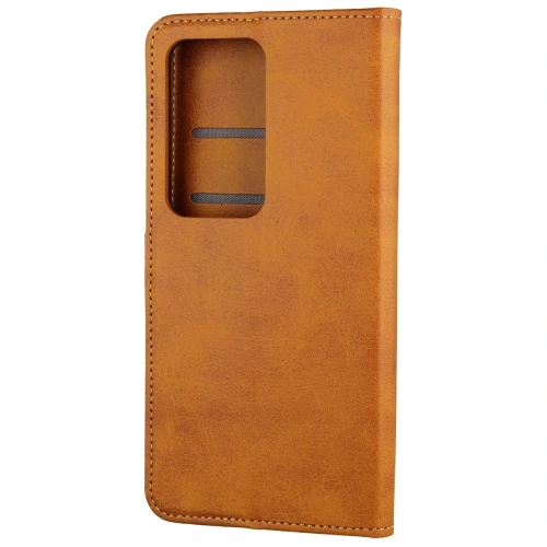 Etui z klapką Bizon Case Pocket do Xiaomi Redmi 15 4G / 5G brązowe