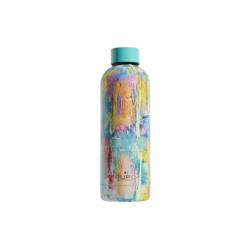 Hurtownia GSM - Butelka termická z nerezové oceli Puro Hot&Cold 500ml (StreetArt - Paint Light Blue) - PUR170BLU - {ean13} - Hurt