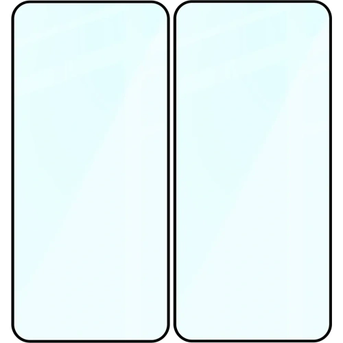 Szkło hartowane Bizon Glass Edge Duo do Samsung Galaxy S25 FE / S24 FE / A36 5G / A56 5G czarna ramka [2 PACK]