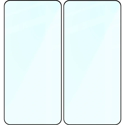 Szkło hartowane Bizon Glass Edge Duo do Samsung Galaxy S25 / S24 czarna ramka [2 PACK]