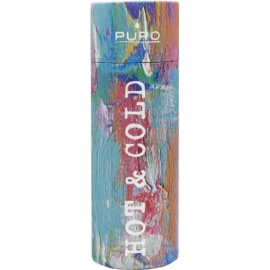 Hurtownia GSM - Thermosflasche aus Edelstahl Puro Hot&Cold 500ml (StreetArt - Paint Light Blue) - PUR170BLU - {ean13} - Hurt