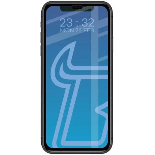 Szkło hartowane Bizon Glass Edge Duo do Apple iPhone 11 / XR czarna ramka [2 PACK]