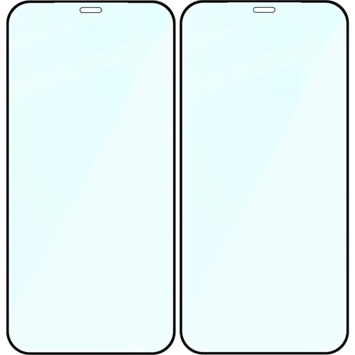 Szkło hartowane Bizon Glass Edge Duo do Apple iPhone 12 / 12 Pro czarna ramka [2 PACK]