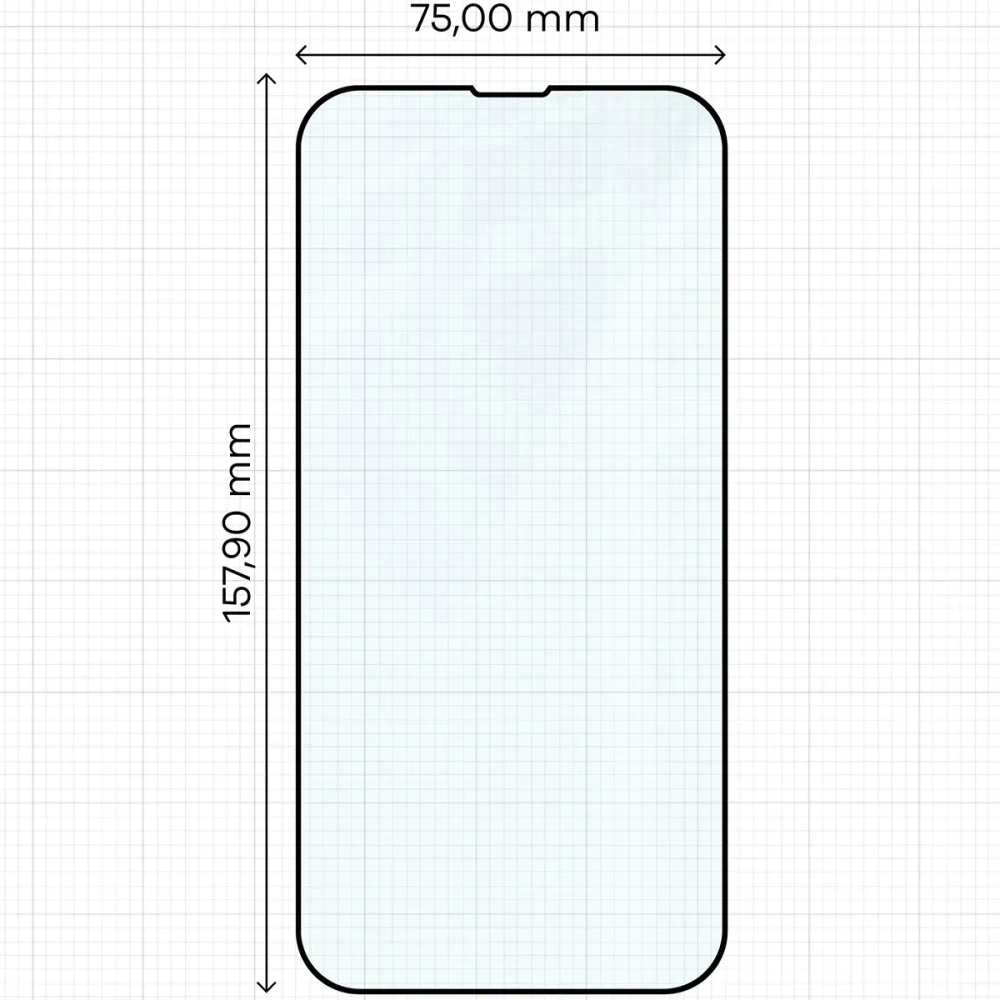Szkło hartowane Bizon Glass Edge Duo do Apple iPhone 14 Plus / 13 Pro Max czarna ramka [2 PACK]