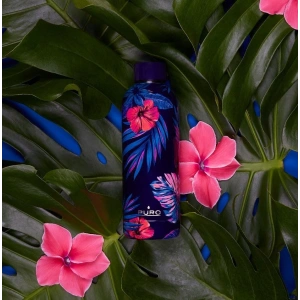 Hurtownia GSM - Termo láhev z nerezové oceli Puro Hot&Cold 500ml (Tropical - Flowers Dark Blue) - PUR171BLU - {ean13} - Hurt
