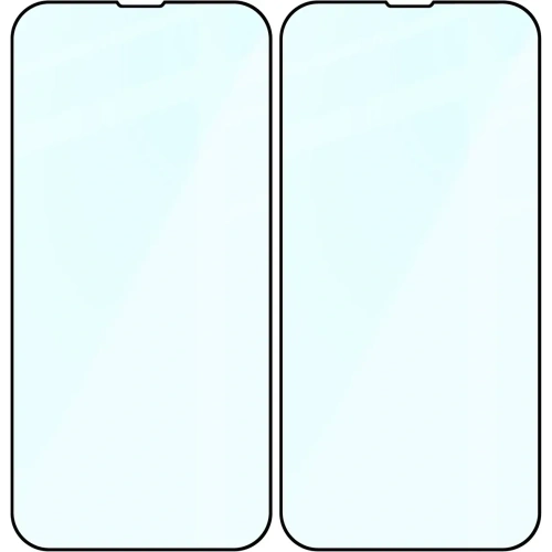 Szkło hartowane Bizon Glass Edge Duo do Apple iPhone 14 Plus / 13 Pro Max czarna ramka [2 PACK]