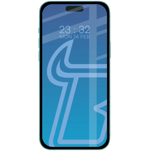 Szkło hartowane Bizon Glass Edge Duo do Apple iPhone 15 / 16 czarna ramka [2 PACK]