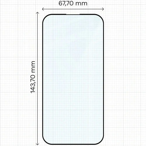 Szkło hartowane Bizon Glass Edge Duo do Apple iPhone 15 Pro czarna ramka [2 PACK]