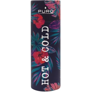 Hurtownia GSM - Edelstahl-Wasserflasche Puro Hot&Cold 500ml (Tropical - Flowers Dark Blue) - PUR171BLU - {ean13} - Hurt