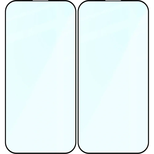 Szkło hartowane Bizon Glass Edge Duo do Apple iPhone 15 Pro czarna ramka [2 PACK]