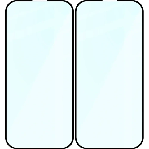 Szkło hartowane Bizon Glass Edge Duo do Apple iPhone 15 Plus / 16 Plus czarna ramka [2 PACK]