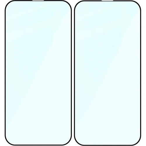 Szkło hartowane Bizon Glass Edge Duo do Apple iPhone 16e / 14 / 13 Pro / Apple iPhone 13 czarna ramka [2 PACK]