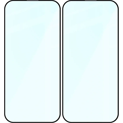 Szkło hartowane Bizon Glass Edge Duo do Apple iPhone 17 / 17 Pro / 16 Pro czarna ramka [2 PACK]