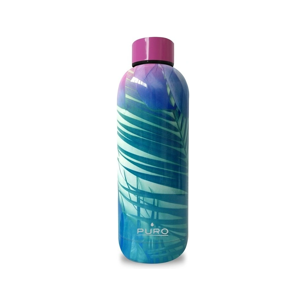 Hurtownia GSM - Butelka termická z nerezové oceli Puro Hot&Cold 500ml (Tropical - Palmy Růžové) - PUR172PALM - {ean13} - Hurt