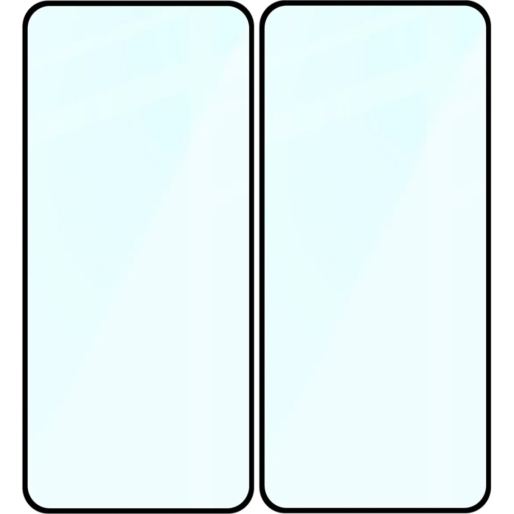 Szkło hartowane Bizon Glass Edge Duo do Nothing Phone (3a) / (3a) Pro / CMF Phone 2 Pro czarna ramka [2 PACK]