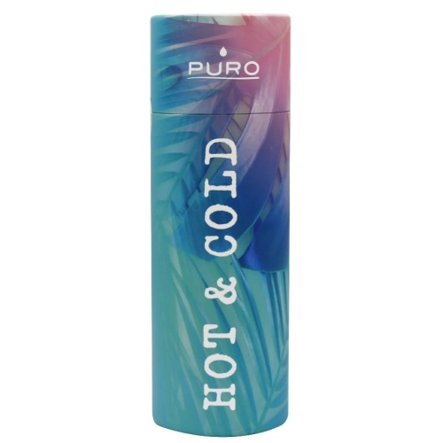 Butelka termiczna ze stali nierdzewnej Puro Hot&Cold 500ml (Tropical - Palms Pink)