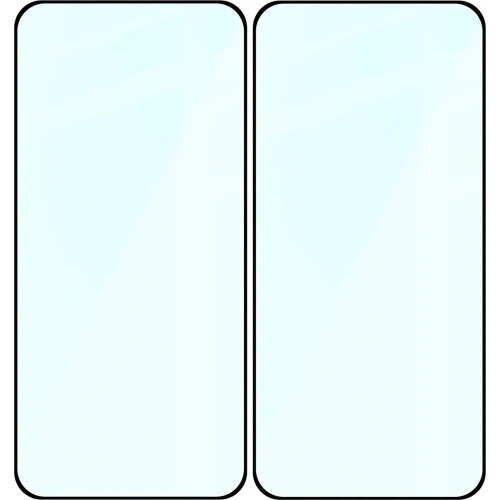 Szkło hartowane Bizon Glass Edge Duo do Xiaomi POCO F7 czarna ramka [2 PACK]