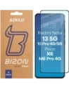 Szkło hartowane Bizon Glass Edge Duo do Xiaomi POCO X6 / M6 Pro 4G / Redmi Note 13 5G / 13 Pro 4G / 5G czarna ramka [2 PACK]