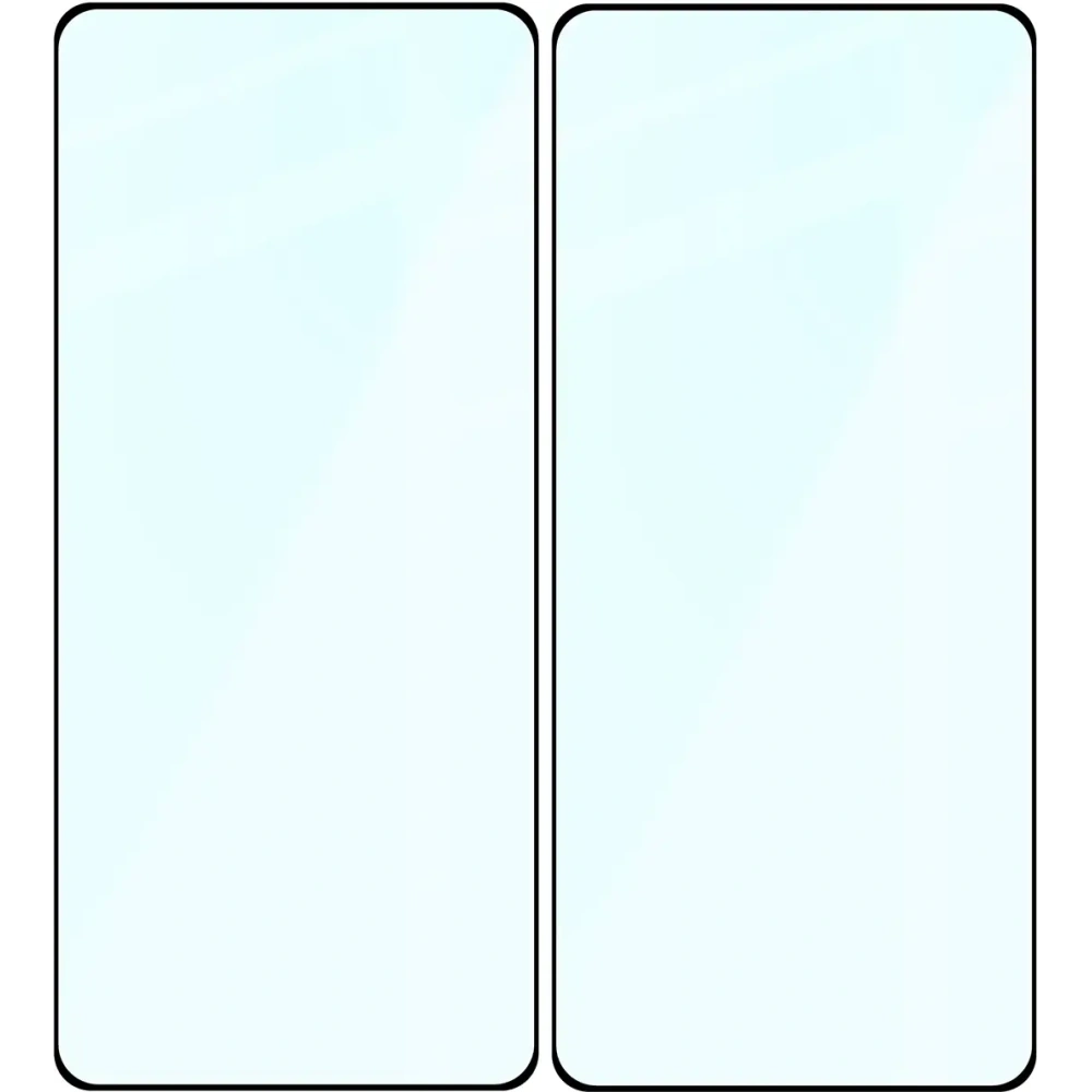 Szkło hartowane Bizon Glass Edge Duo do Xiaomi POCO X6 / M6 Pro 4G / Redmi Note 13 5G / 13 Pro 4G / 5G czarna ramka [2 PACK]