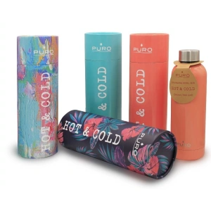 Hurtownia GSM - Edelstahl-Isolierflasche Puro Hot&Cold 500ml (Tropical - Palms Pink) - PUR172PALM - {ean13} - Hurt