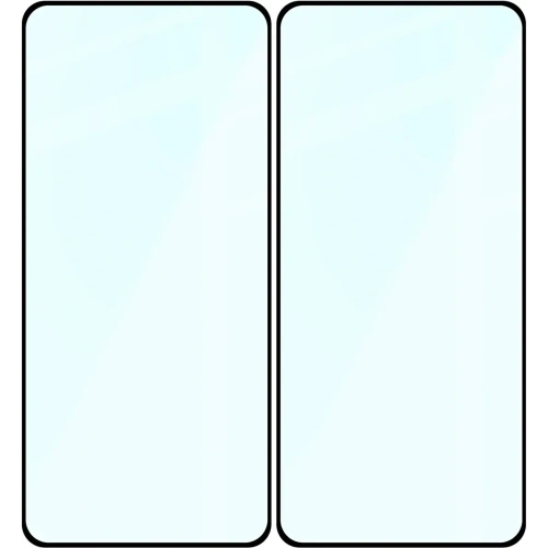 Szkło hartowane Bizon Glass Edge Duo do Realme GT 7 / 7T czarna ramka [2 PACK]
