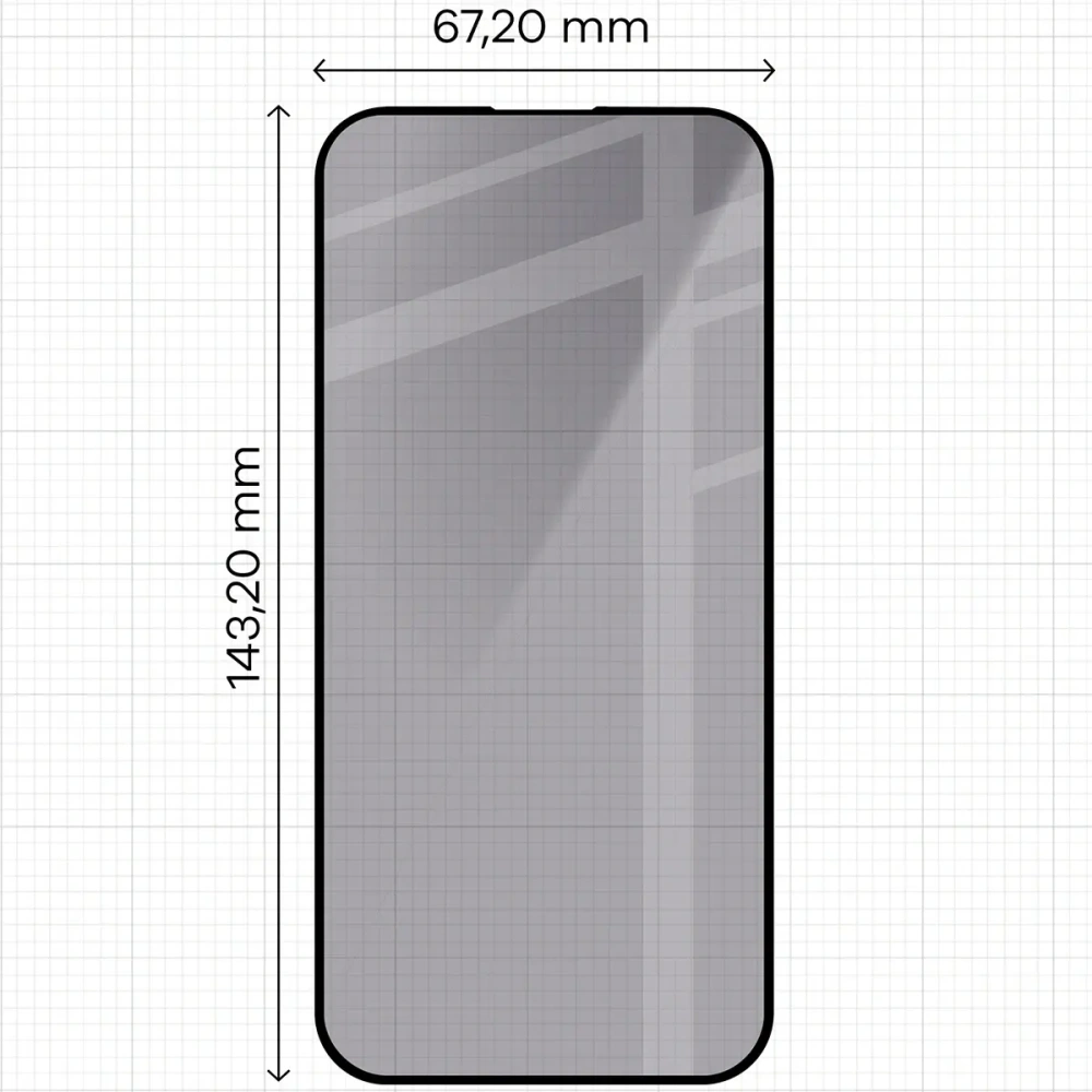 Prywatyzujące szkło hartowane Bizon Glass Edge Shadow Duo do Apple iPhone 15 Pro przyciemniane z czarną ramką [2 PACK]