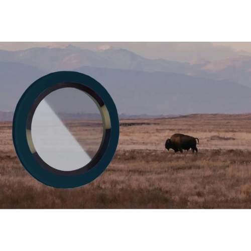 Szkło na aparat z aplikatorem Bizon Glass Snap Lens do Apple iPhone 17 Pro / 17 Pro Max granatowa ramka