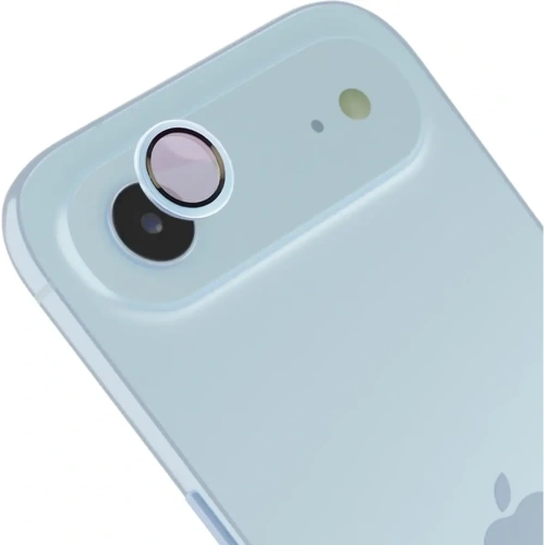 Szkło na aparat z aplikatorem Bizon Glass Snap Lens do Apple iPhone Air błękitna ramka