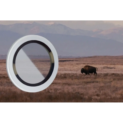 Szkło na aparat z aplikatorem Bizon Glass Snap Lens do Apple iPhone Air biała ramka