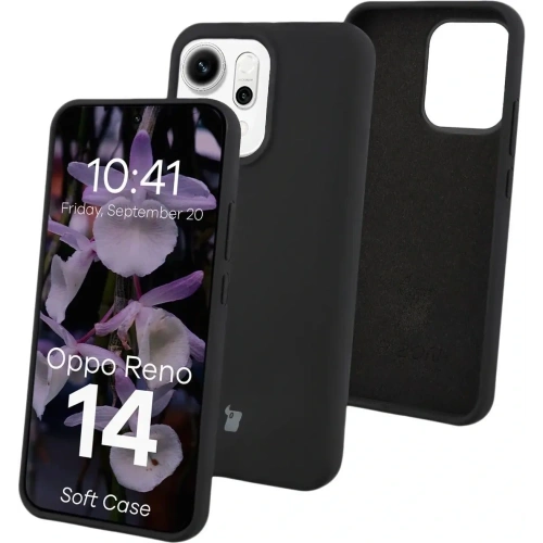 Silikonowe etui Bizon Soft Case do Oppo Reno 14 czarne