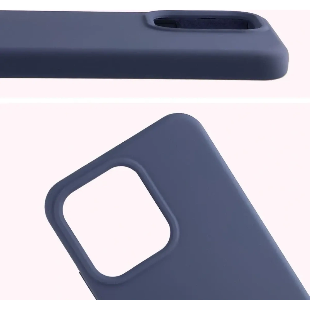 Silikonowe etui Bizon Soft Case do Oppo Reno 14 ciemnoniebieskie