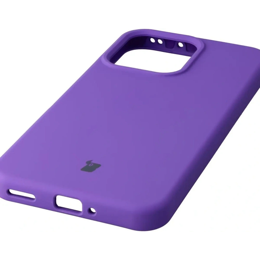 Silikonowe etui Bizon Soft Case do Oppo Reno 14 fioletowe