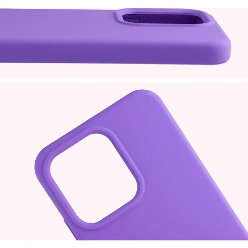 Silikonowe etui Bizon Soft Case do Oppo Reno 14 fioletowe
