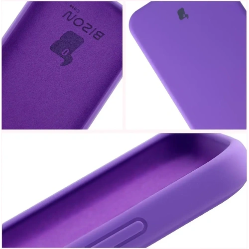 Silikonowe etui Bizon Soft Case do Oppo Reno 14 fioletowe