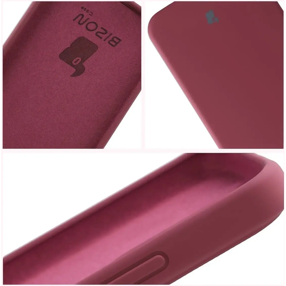 Silikonowe etui Bizon Soft Case do Oppo Reno 14 ciemnofioletowe