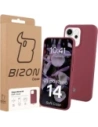 Silikonowe etui Bizon Soft Case do Oppo Reno 14 ciemnofioletowe