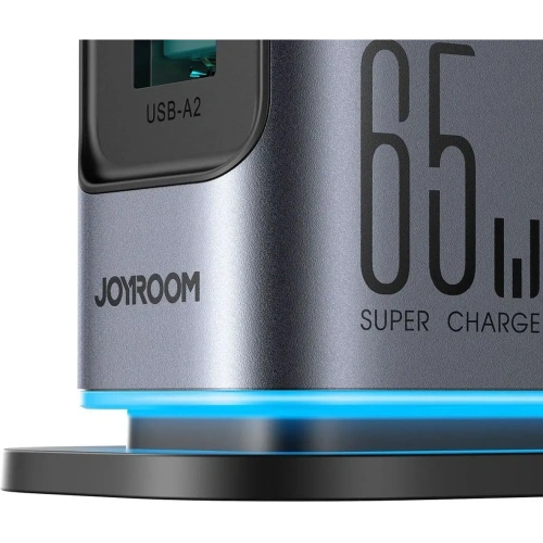 Ładowarka Joyroom JR-TCM02 GaN 65W stacja ładująca 4xUSB-C 2xUSB-A wtyczka UK szara