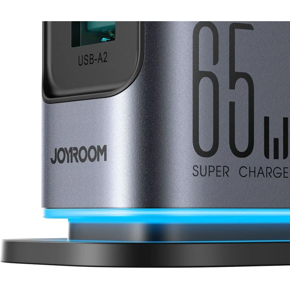 Ładowarka Joyroom JR-TCM02 GaN 65W stacja ładująca 4xUSB-C 2xUSB-A wtyczka UK szara