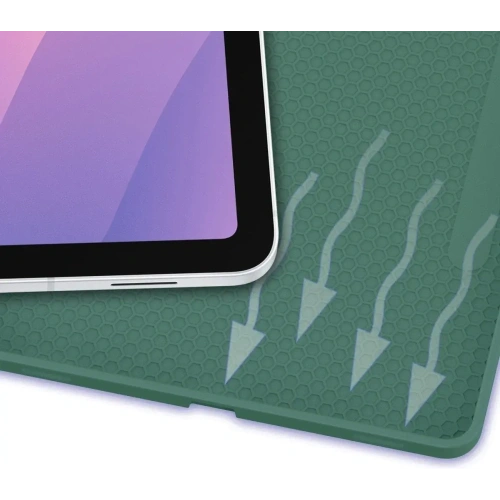 Etui z klapką Bizon Case Tab Lizard do Samsung Samsung Galaxy Tab S11 ciemnozielone