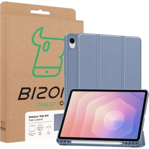 Etui z klapką Bizon Case Tab Lizard do Samsung Samsung Galaxy Tab S11 lawendowe