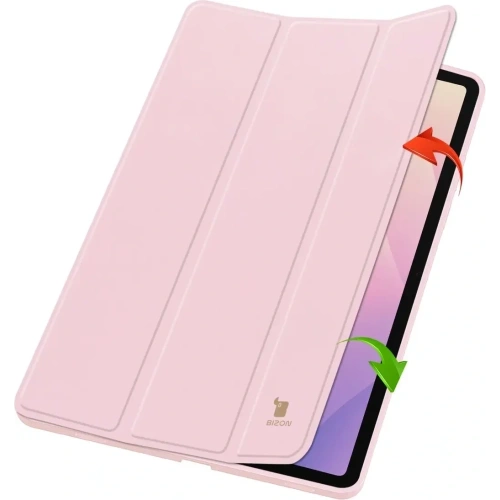 Etui z klapką Bizon Case Tab Lizard do Samsung Samsung Galaxy Tab S11 różowe