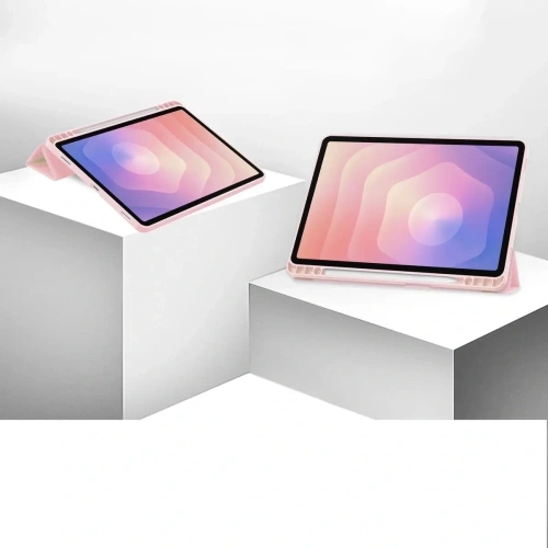 Etui z klapką Bizon Case Tab Lizard do Samsung Samsung Galaxy Tab S11 różowe