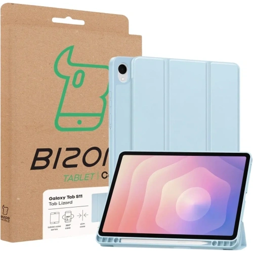 Etui z klapką Bizon Case Tab Lizard do Samsung Samsung Galaxy Tab S11 błękitne