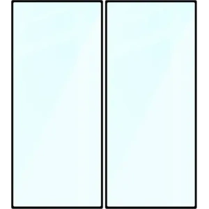 Szkło hartowane Bizon Glass Edge Duo do Samsung Galaxy Z Fold7 czarna ramka [2 PACK]