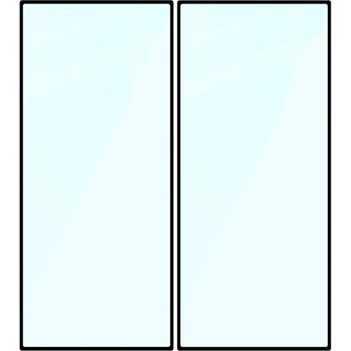 Szkło hartowane Bizon Glass Edge Duo do Samsung Galaxy Z Fold7 czarna ramka [2 PACK]