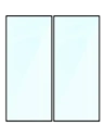 Szkło hartowane Bizon Glass Edge Duo do Samsung Galaxy Z Fold7 czarna ramka [2 PACK]