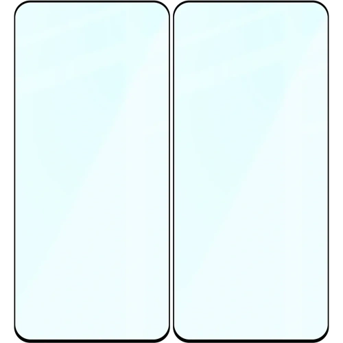 Szkło hartowane Bizon Glass Edge Duo do Xiaomi Redmi Note 14 4G / 5G / POCO M7 Pro 5G czarna ramka [2 PACK]