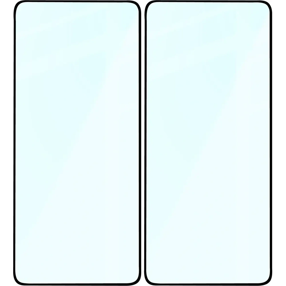 Szkło hartowane Bizon Glass Edge Duo do Xiaomi 14T Pro czarna ramka [2 PACK]