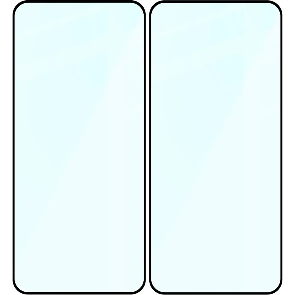 Szkło hartowane Bizon Glass Edge Duo do Xiaomi 15 czarna ramka [2 PACK]