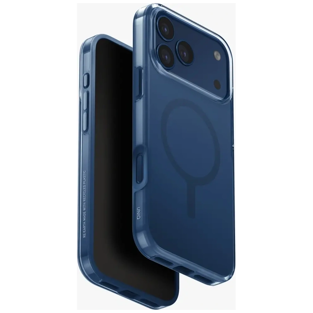 Etui UNIQ Clario do Apple iPhone 17 Pro Max Magclick Charging niebieski